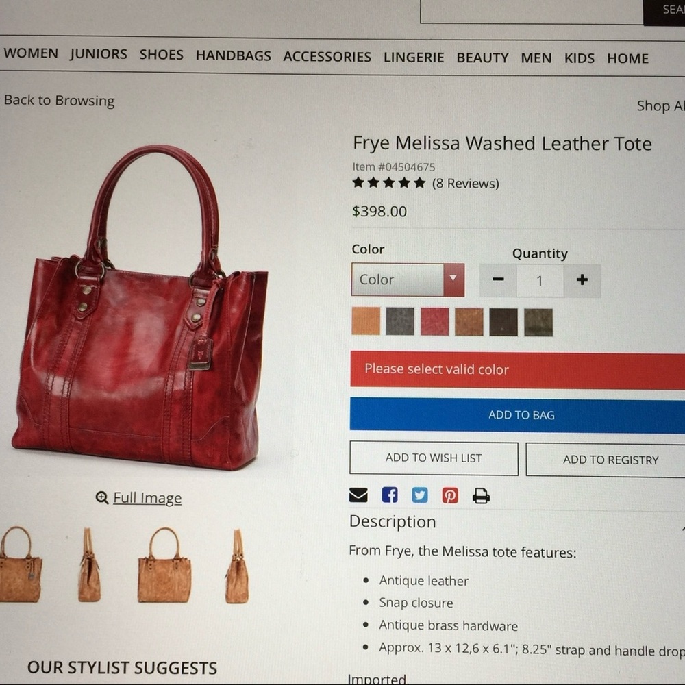 Frye Tote Frye Melissa Shoulder Bag Distressed